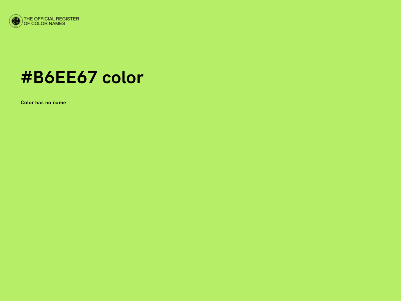 #B6EE67 color image