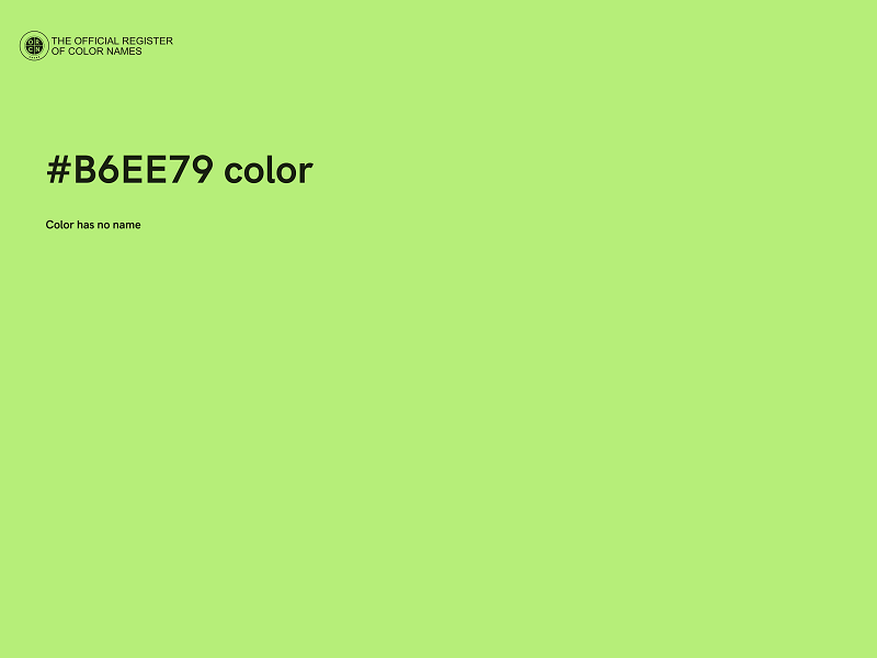 #B6EE79 color image
