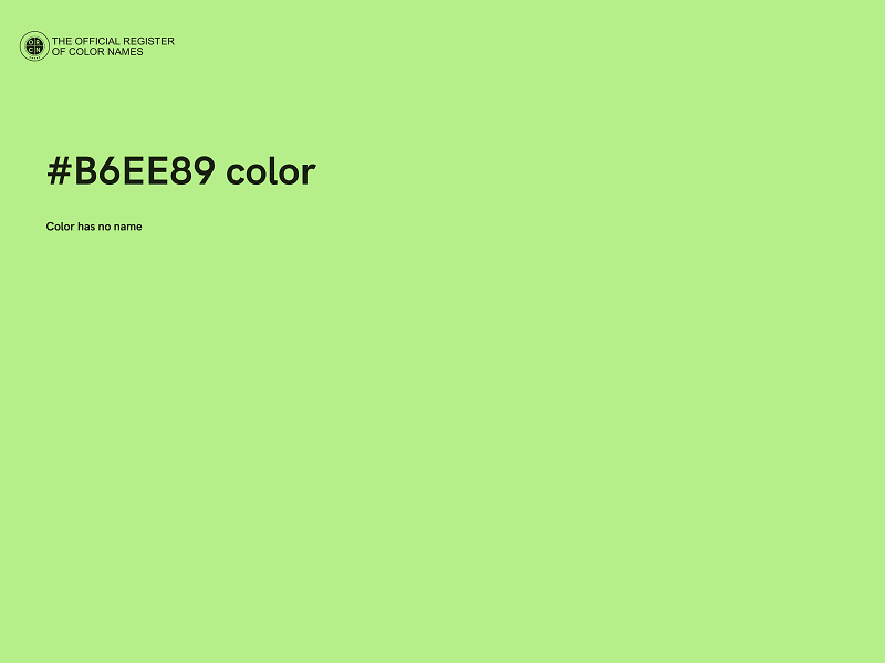 #B6EE89 color image