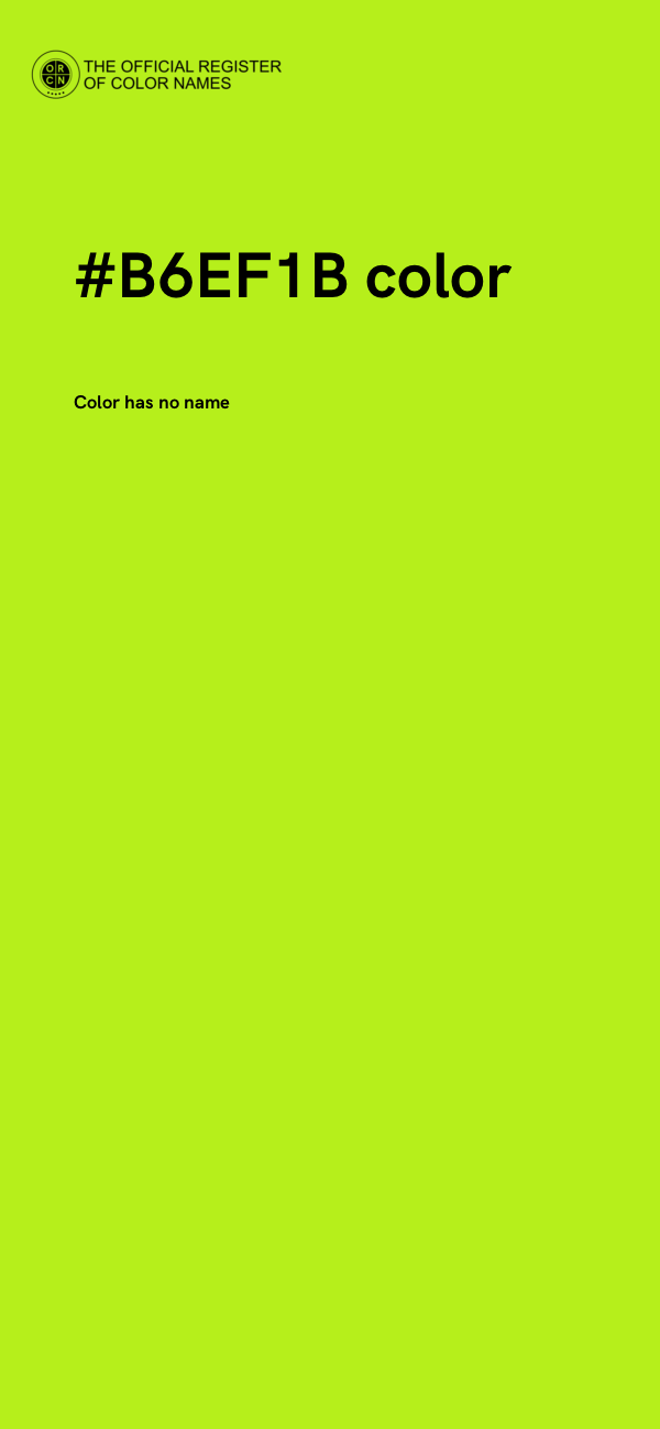 #B6EF1B color image