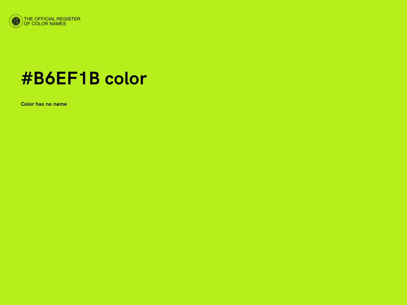 #B6EF1B color image