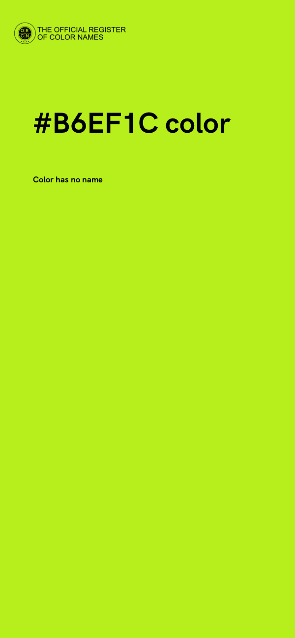 #B6EF1C color image