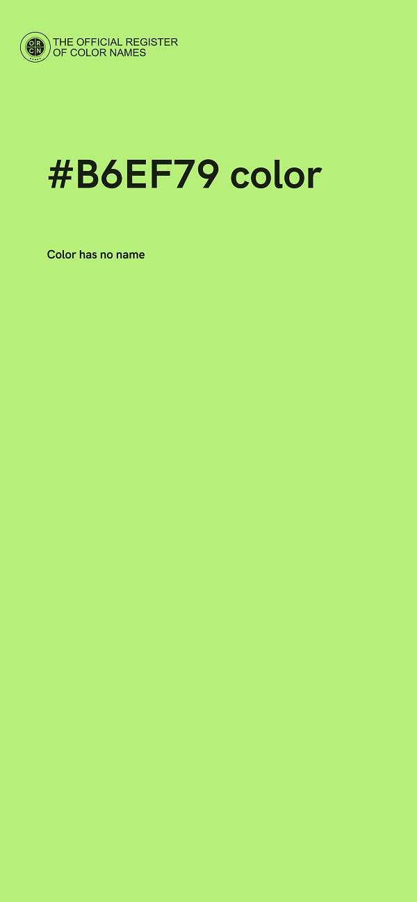#B6EF79 color image
