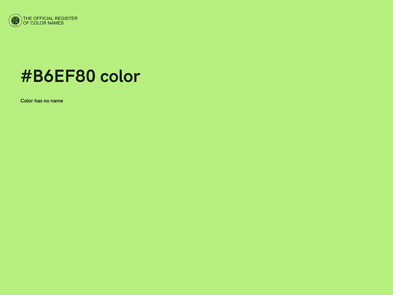 #B6EF80 color image