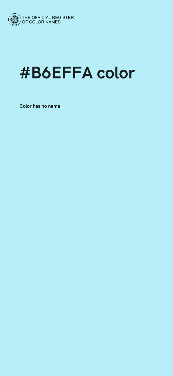 #B6EFFA color image