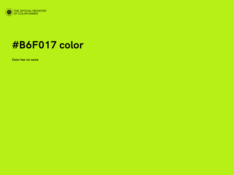 #B6F017 color image