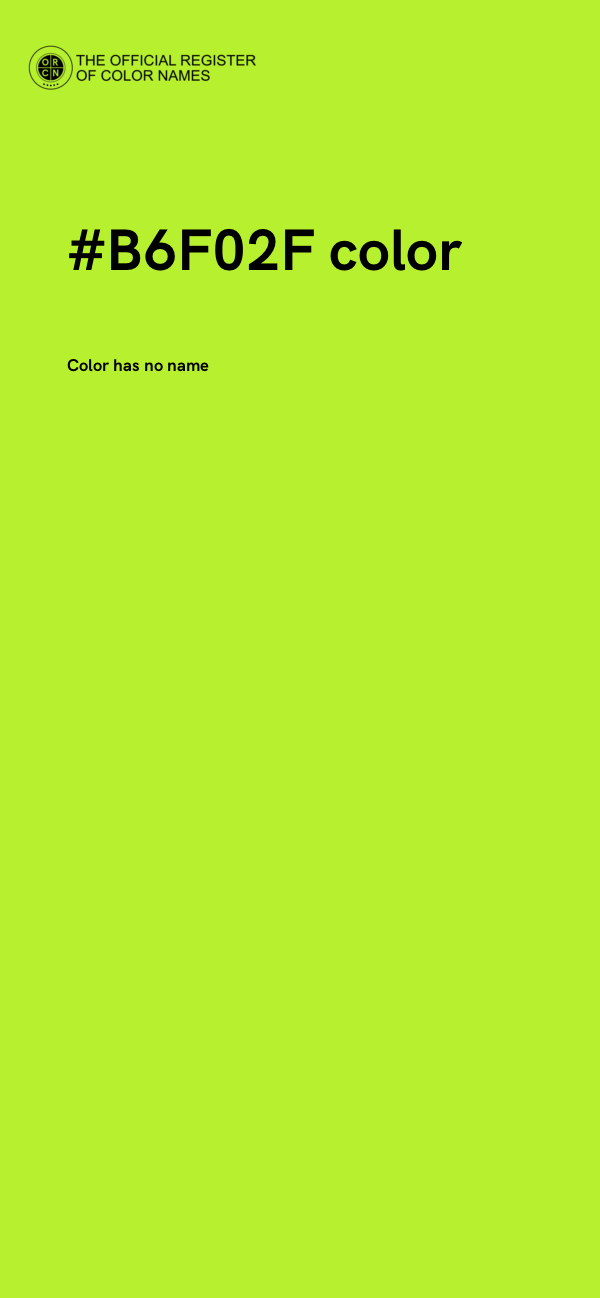 #B6F02F color image