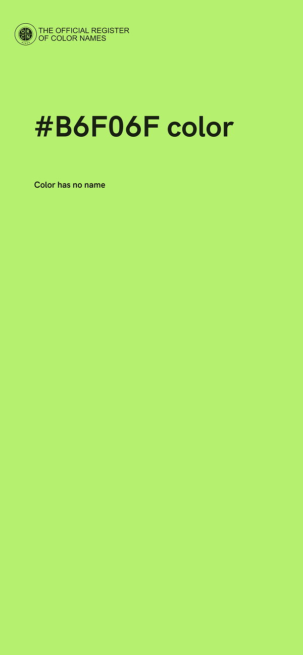 #B6F06F color image
