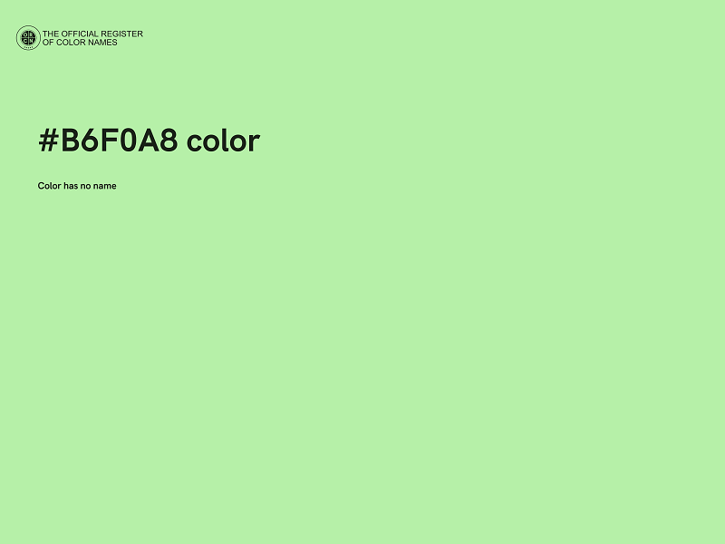 #B6F0A8 color image