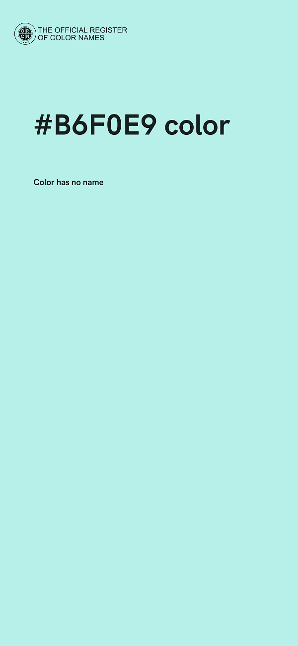 #B6F0E9 color image