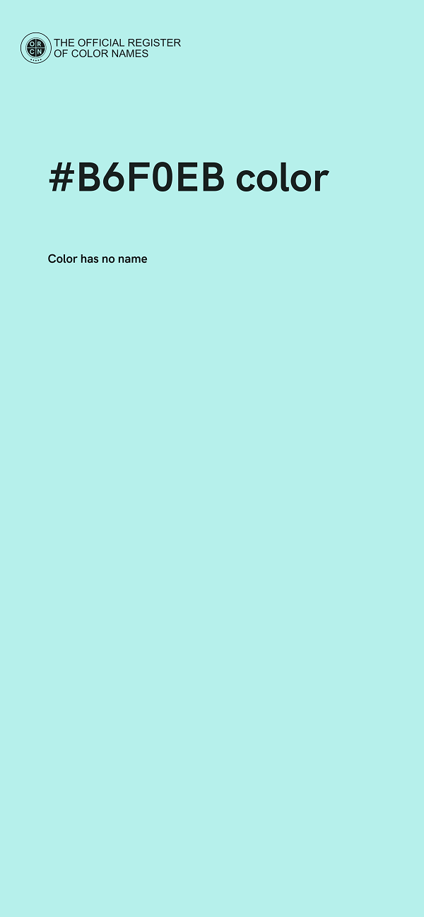 #B6F0EB color image