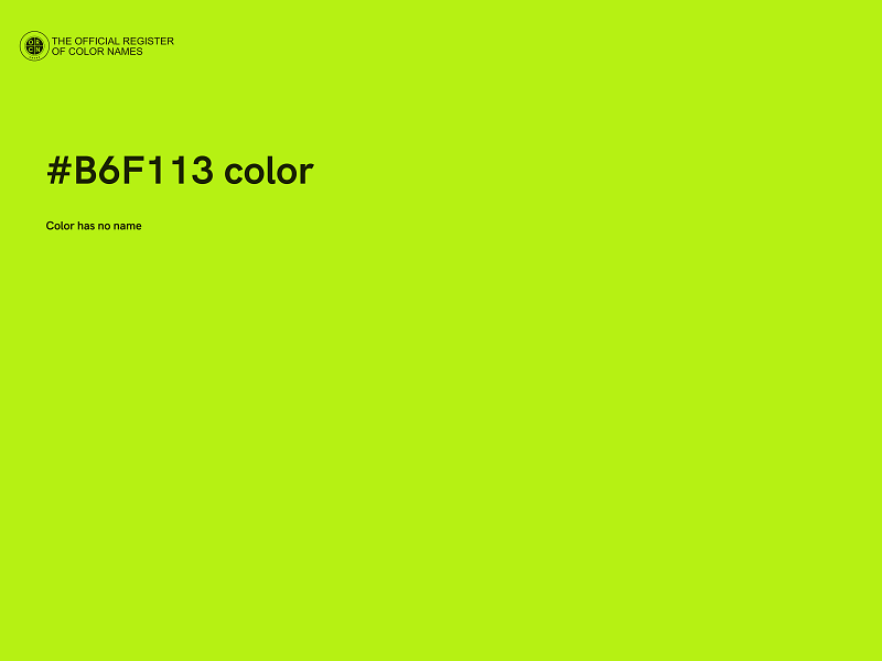 #B6F113 color image