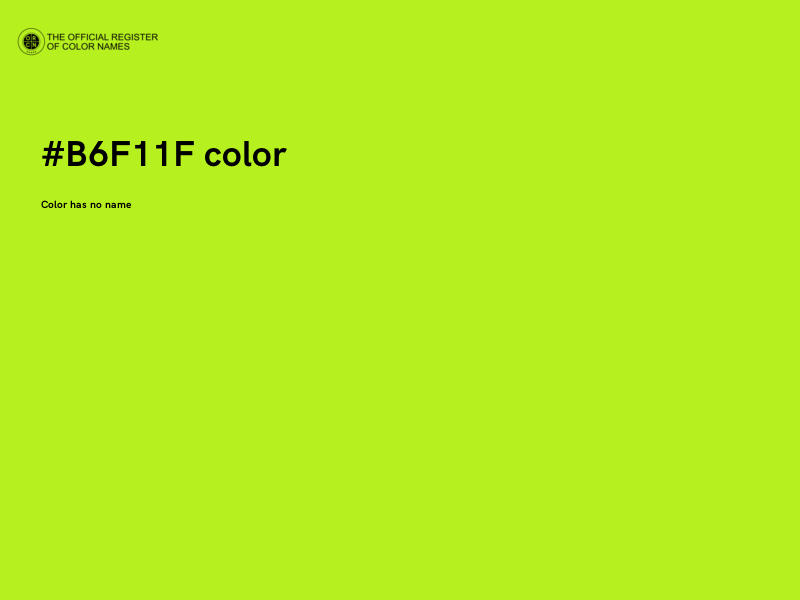 #B6F11F color image