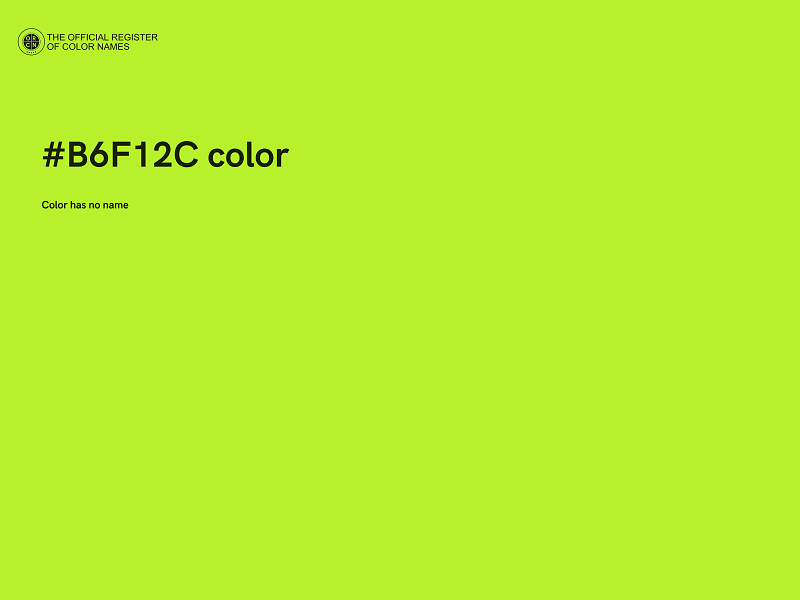 #B6F12C color image