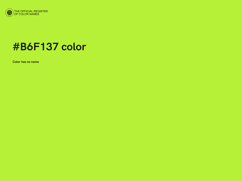 #B6F137 color image