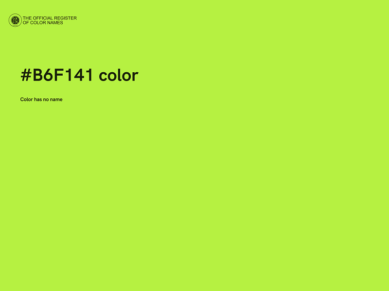 #B6F141 color image