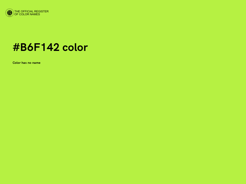 #B6F142 color image