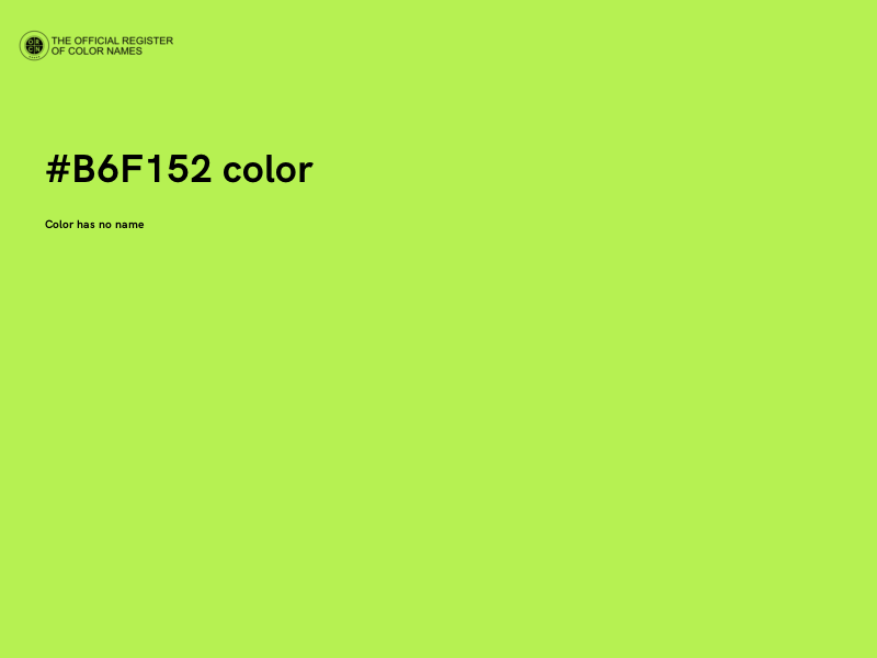 #B6F152 color image