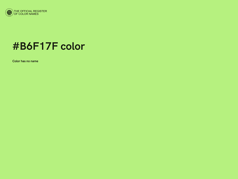 #B6F17F color image