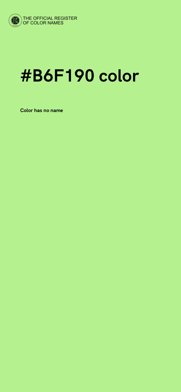 #B6F190 color image