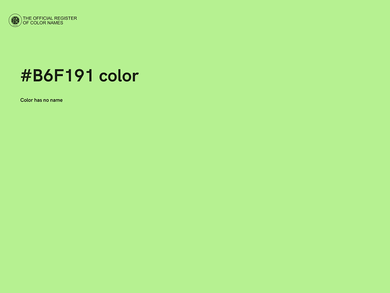#B6F191 color image