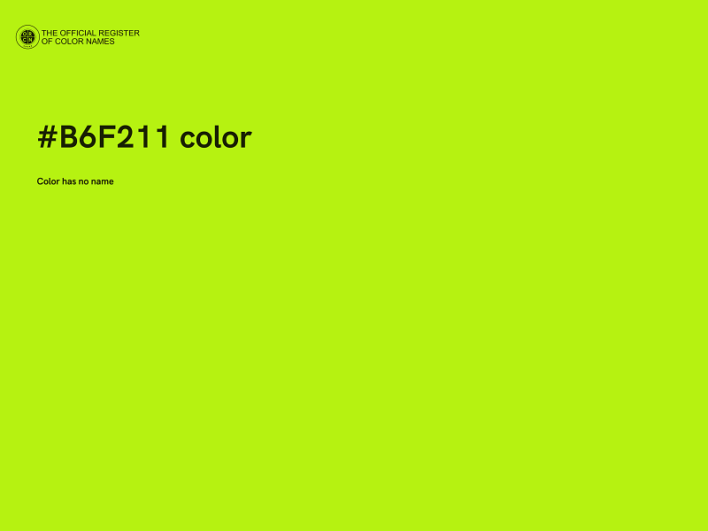 #B6F211 color image