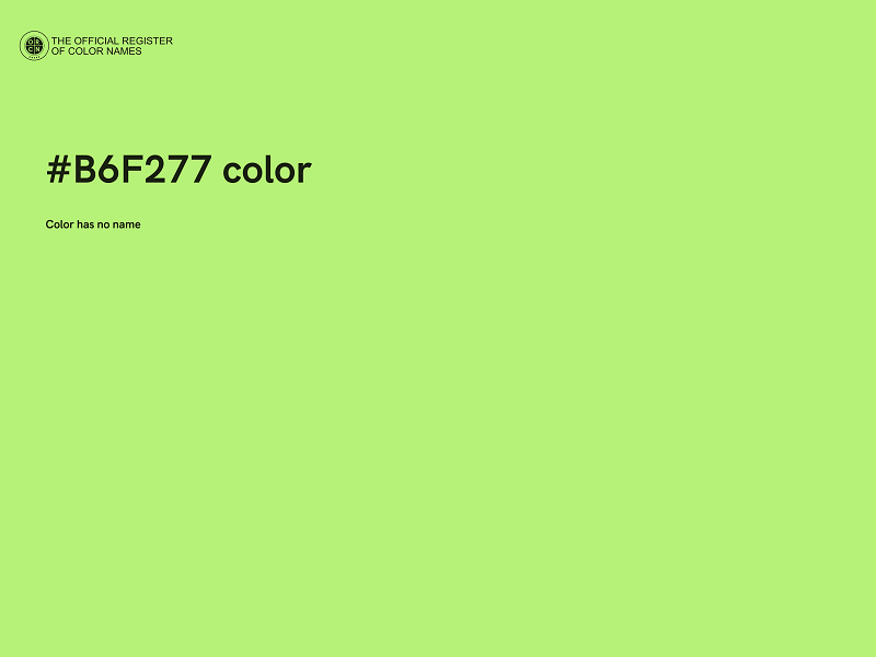 #B6F277 color image