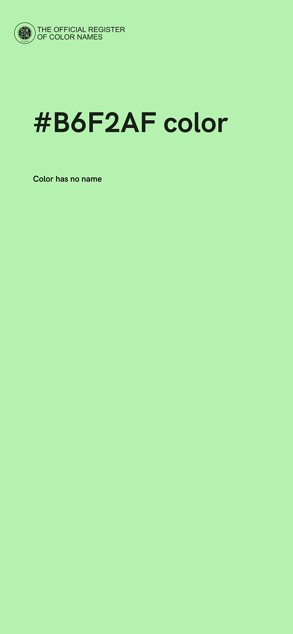 #B6F2AF color image