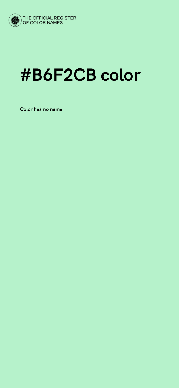 #B6F2CB color image