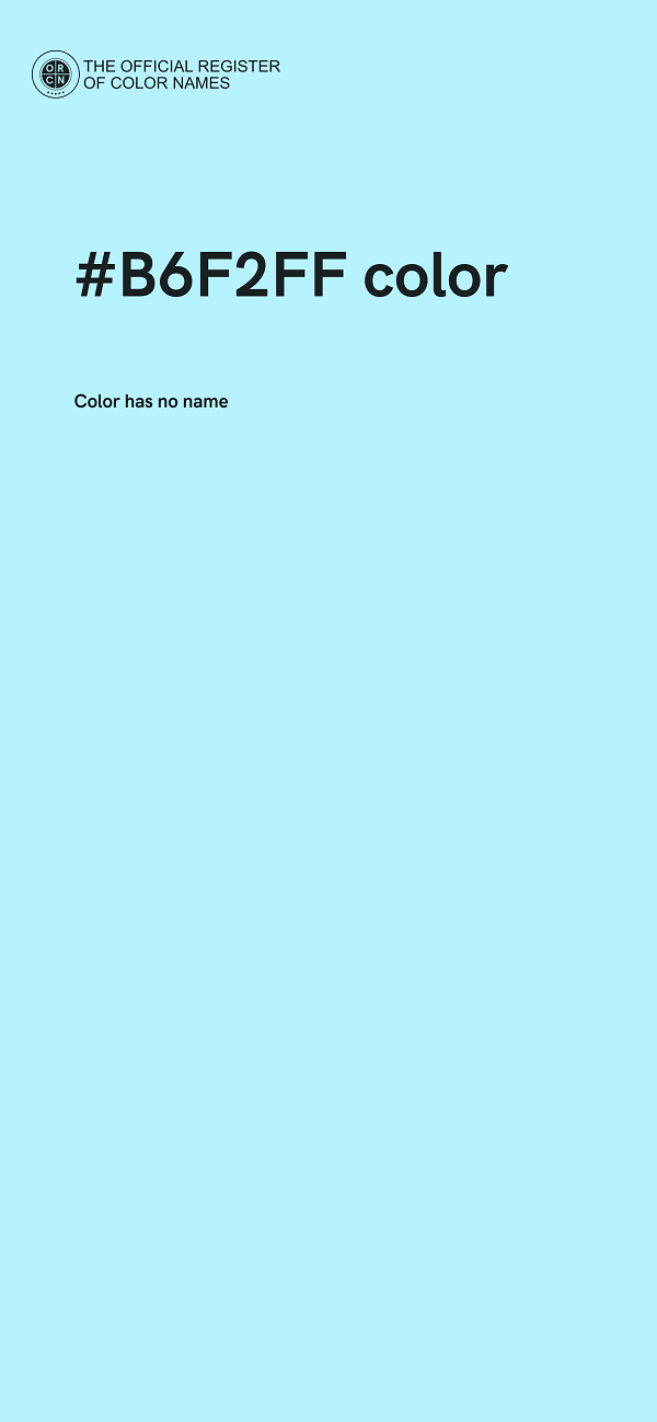 #B6F2FF color image