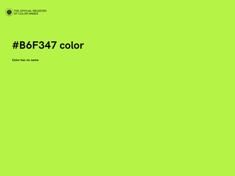 #B6F347 color image