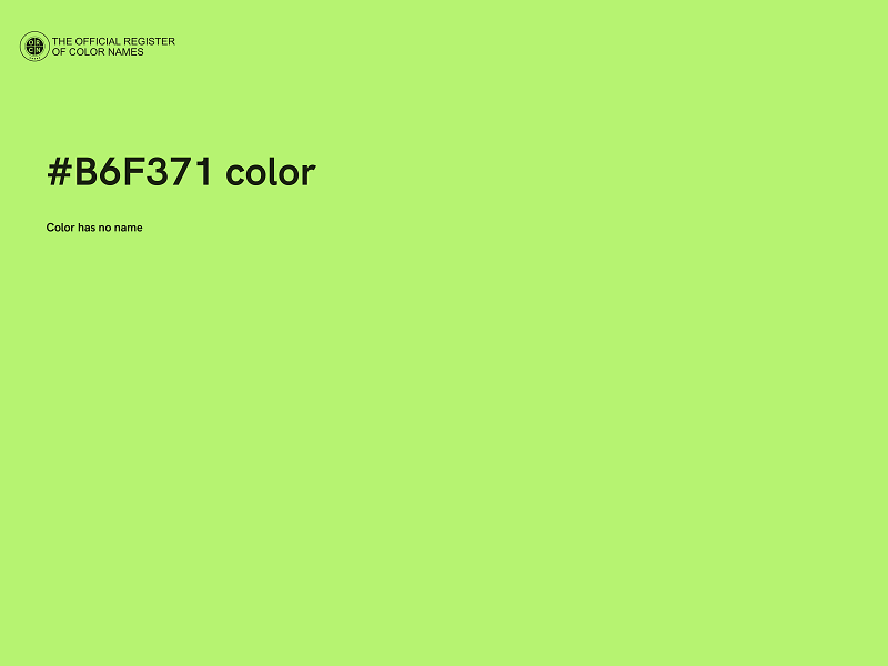 #B6F371 color image