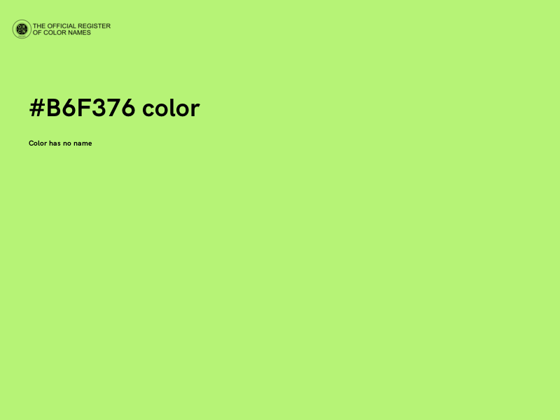 #B6F376 color image