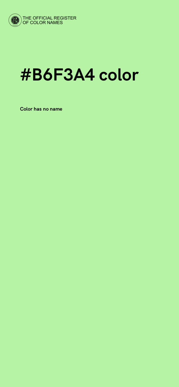#B6F3A4 color image
