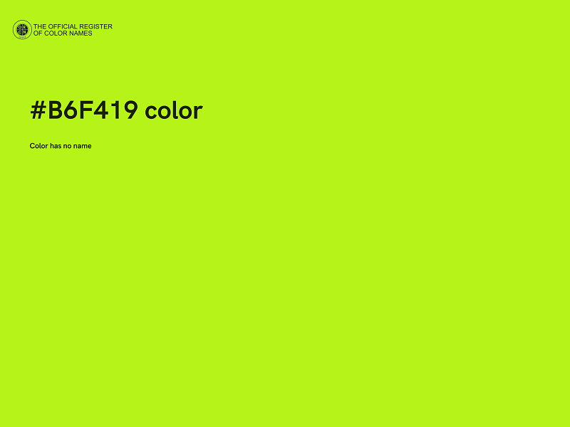 #B6F419 color image