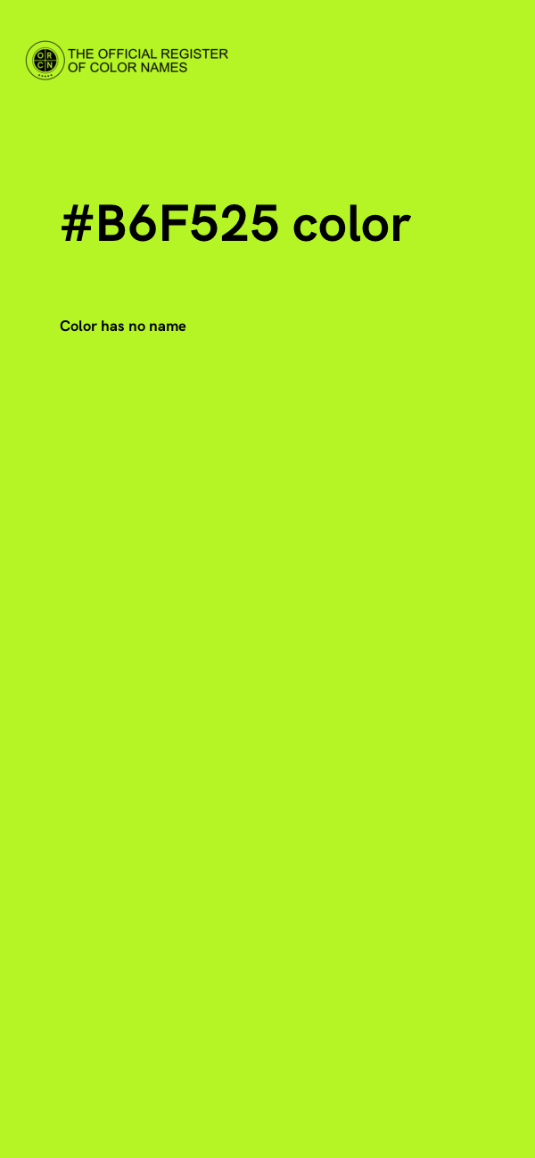 #B6F525 color image