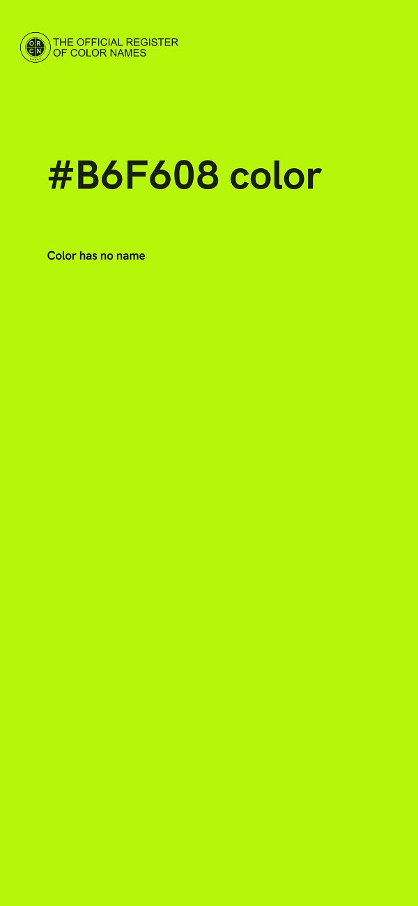 #B6F608 color image