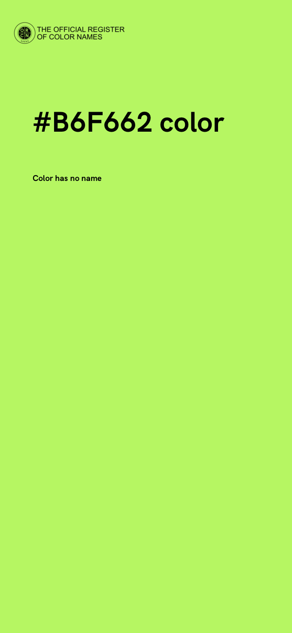 #B6F662 color image