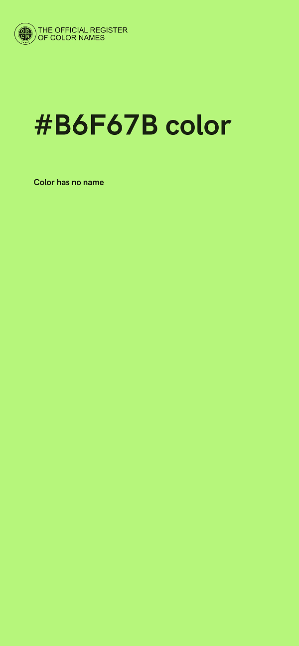 #B6F67B color image