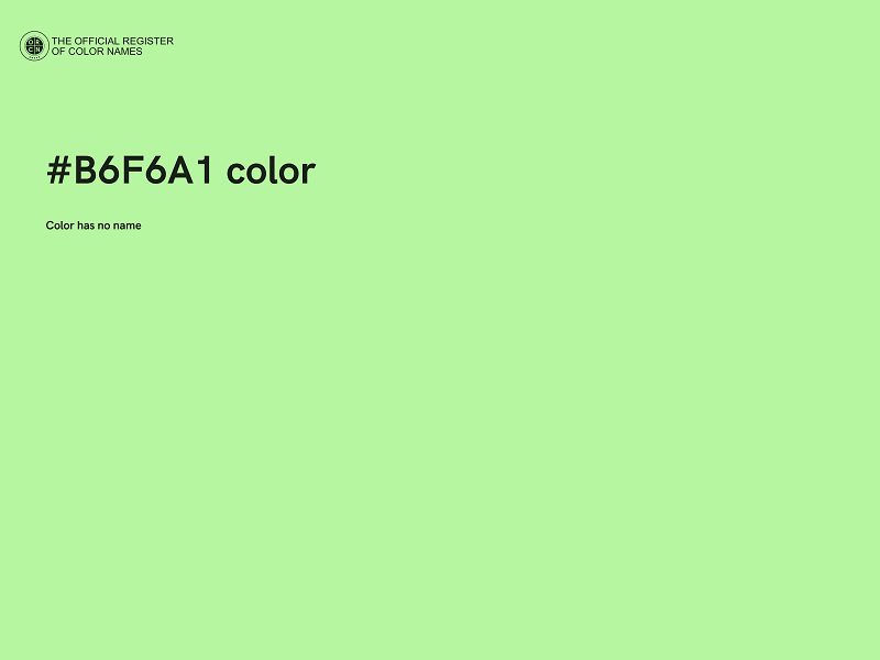 #B6F6A1 color image