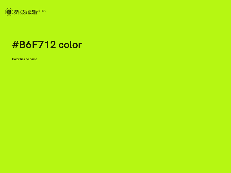 #B6F712 color image