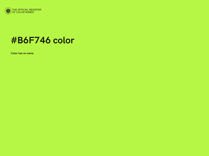 #B6F746 color image