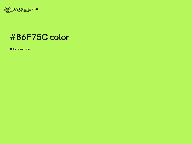 #B6F75C color image