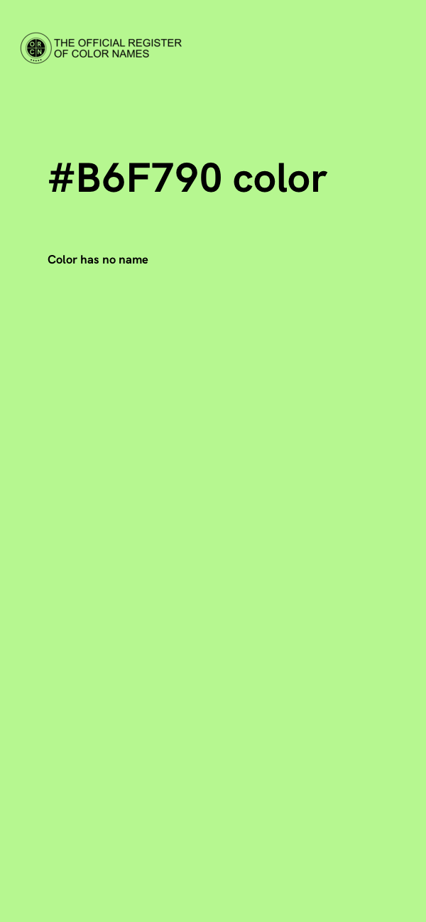 #B6F790 color image