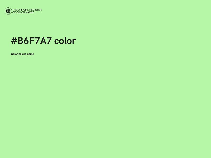 #B6F7A7 color image