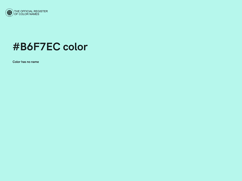 #B6F7EC color image