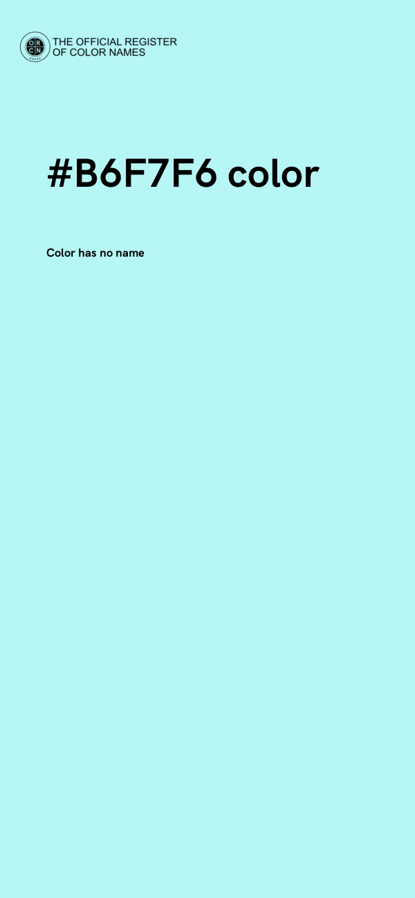 #B6F7F6 color image