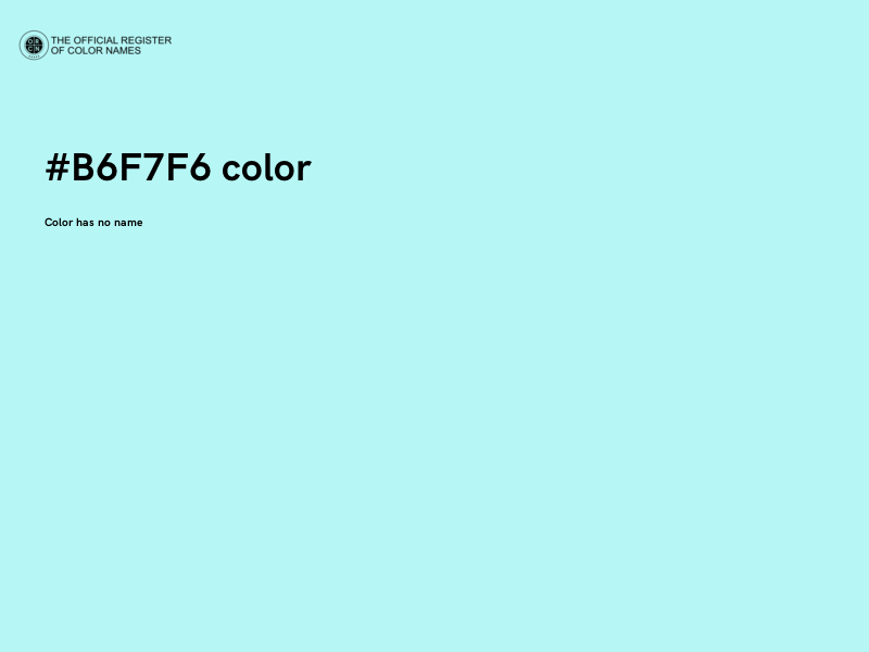 #B6F7F6 color image