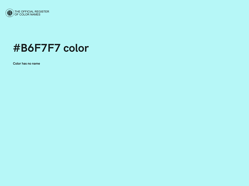 #B6F7F7 color image