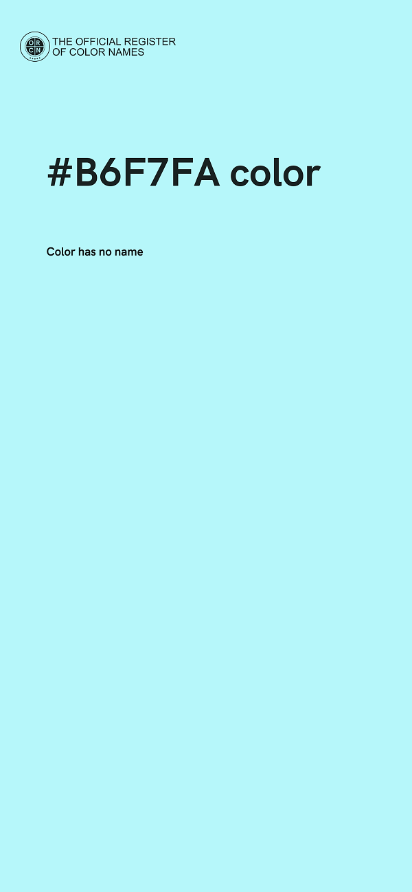 #B6F7FA color image